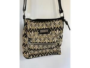 *SALE*RELIC Geometric Print Multi-Compartment Cr'body w/Faux Leather / Perfect!